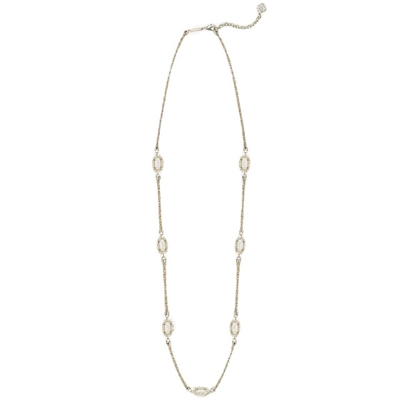 Vintage Kendra Scott Leighton Necklace in White Iridescent, Rare & HTF - Picture 2 of 7